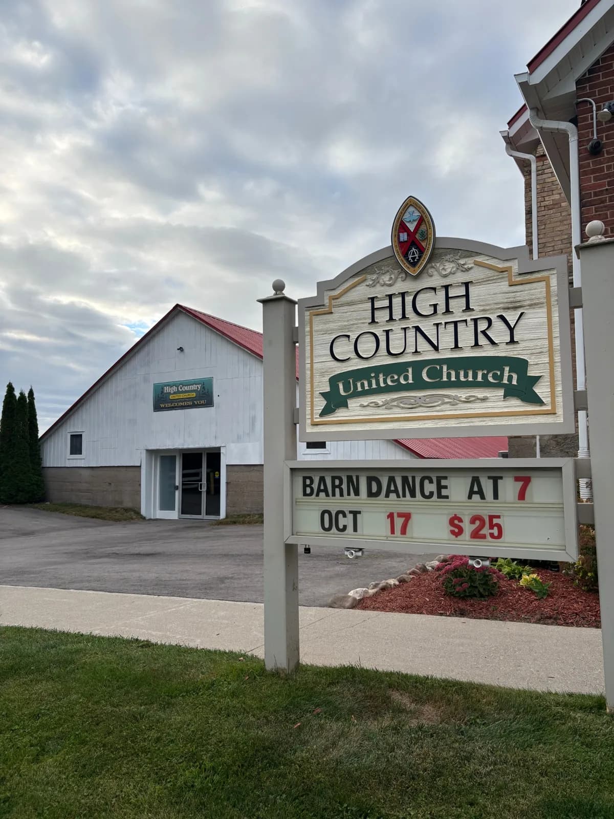 Venue sign and entrance