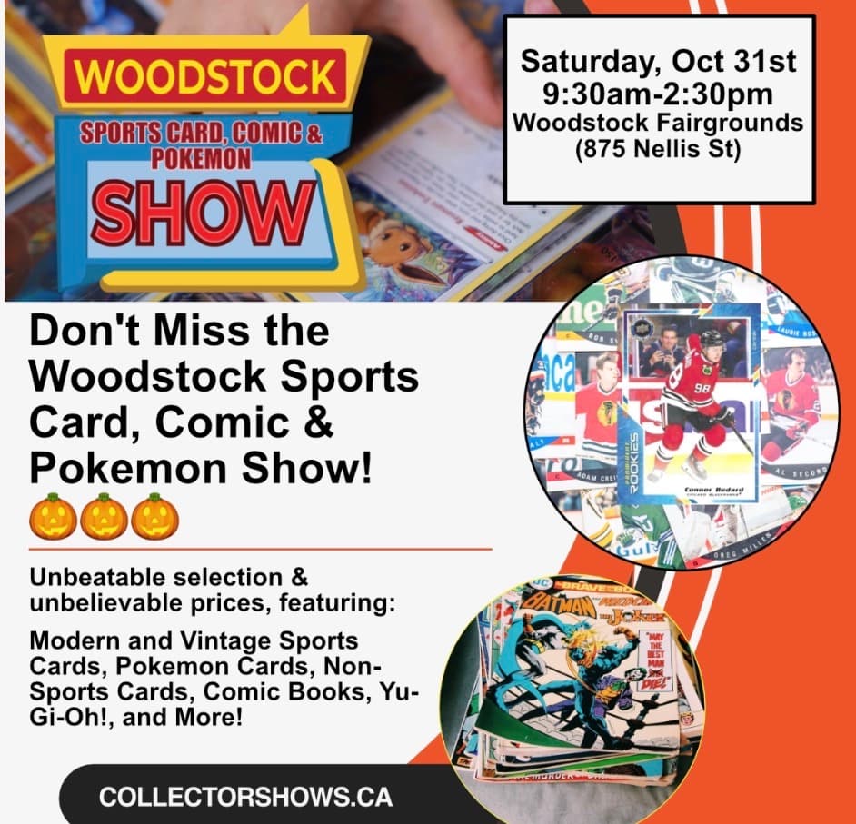Woodstock Sports Card, Comic & Pokémon Show 2026 — Specialty Expos in Woodstock, Ontario