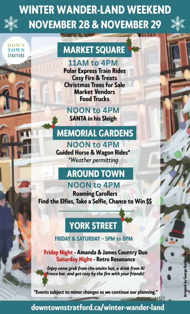 Stratford Winter Wander-Land 2026 — Holiday Markets in Stratford, Ontario