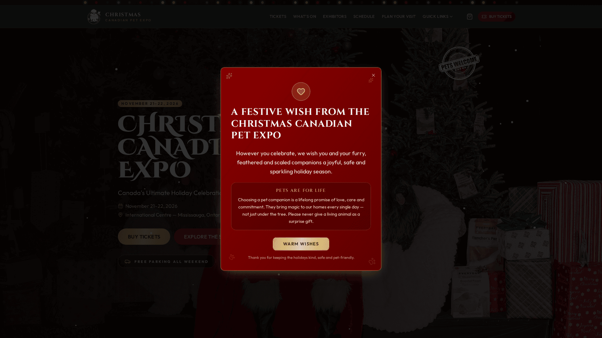 Christmas Canadian Pet Expo 2026 — Specialty Expos in Mississauga, Ontario